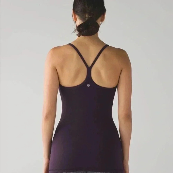 Lululemon Power Y Tank  (Luon) Black Cherry 4 - Picture 1 of 7